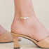 Canary | Gold Vermeil | Mermaid Glass Infinity Clasp Anklet